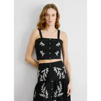 Pepe Jeans für Damen. PL305051 Earby Oberteil aus Baumwollpopeline schwarz (L), Lässig, Baumwolle, Ärmellos / Hosenträger