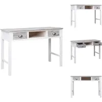 vidaXL Schreibtisch Grau 110×45×76 cm Holz - Schreibtische