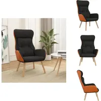 vidaXL Relaxsessel Schwarz Stoff und PVC - Sessel