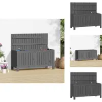 vidaXL Gartentruhe Grau 108x42,5x54 cm Massivholz Kiefer - Gartenboxen
