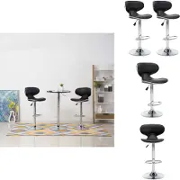 vidaXL Barhocker 2 Stk. Schwarz Kunstleder - Barhocker