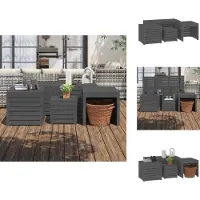vidaXL 4-tlg. Gartenbox-Set Grau Massivholz Kiefer - Gartenboxen