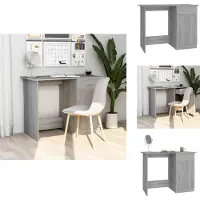 vidaXL Schreibtisch Grau Sonoma 100x50x76 cm Holzwerkstoff - Schreibtische