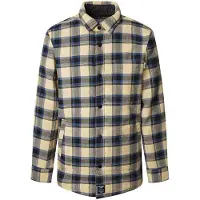 Pepe Jeans für Herren. PM308810 Steeve Überhemd navy, gelb (L), Lässig, Baumwolle, Langarm, Nachhaltig, Marine