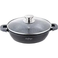 Cheffinger Servierpfanne Schmorpfanne Kochtopf Induktion Ø 28 cm Alu Guss Topf Pfanne