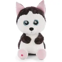 Nici Glubschis: Das Original – Glubschis Husky Barkley 45cm – Kuscheltier Husky mit großen Augen – Flauschiges Plüschtier mit großen Glitzeraugen – Schmusetier für Kuscheltierliebhaber
