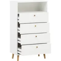 Schildmeyer Kommode "Bjarne, Highboard, Made in Germany, B: 60 cm", weiß (mattweiß), B:60,2cm H:104,4cm T:33cm, Sideboards, Kommode, Solide Verarbeitung - Dieses Produkt ist in Deutschland gefertigt
