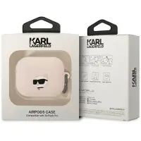Karl Lagerfeld KLAPRUNCHP AirPods Pro Hülle pink/pink Silikon Choupette Kopf 3D