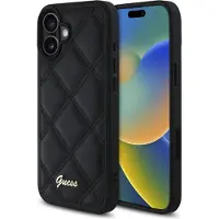 GUESS GUHCP16MPSQSQSK iPhone 16 Plus 6.7" czarny/black hardcase Quilted Metal Logo