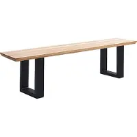 MCA living Bank "Palais Bank", schwarz (naturfarben, schwarz, schwarz), B:160cm H:50cm T:40cm, Massivholz, Sitzbänke, Bank