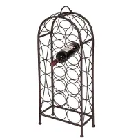 Ambiente Haus Flaschenhalter "Flaschenständer kl. 85cm- antikbraun", braun (antikbraun), B:32cm H:85cm L:32cm, Eisen, Flaschenhalter, Flaschenhalter