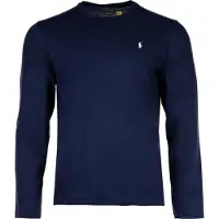 Ralph Lauren für Herren. 714844759002 Nachthemd aus Baumwollstrick in Navy (L), Heimtextilien, Baumwolle, Langarm, Marine