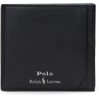 Ralph Lauren für Herren. 405963229001 CN Leder Portemonnaie schwarz (OSFA), Lässig
