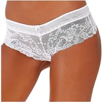 LASCANA Panty , Damen, Gr. 40/42, weiß, Microfaser, Obermaterial: 80% Polyamid, 17% Elasthan, 3% Polyester, körpernah, Unterhosen Panty, aus weicher elastischer Spitze, Topseller