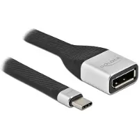 DeLOCK FPC Flachbandkabel USB Type-C zu DisplayPort (DP Alt Mode) 4K 60 Hz 14 cm, 0,14 m, USB Typ-C, DisplayPort, Männlich, Weiblich, Gerade