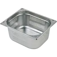 Aps GN 1/2 Behälter, perforiert, Gastronormbehälter für den professionellen Einsatz, Maße (B x L x H): 32,5 x 26,5 x 6,5 cm, 4 Liter