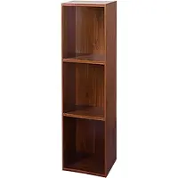 VCM Standregal "Holz Stand Regal Aufbewahrung Deko Bücher Mendas 3", braun (kern, nussbaum), B:34cm T:30cm, Regale, Standregal