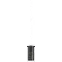 Eglo Hängelampe Pinto Textil 1 schwarz mit Glas