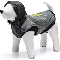 Beeztees Hundemantel Safety Gear Allia reflektierend grau, Größe:25 cm