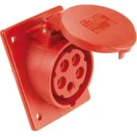 Pce 425-7 CEE-Anbausteckdose schräg (80x97mm) 32A 5p 7h IP44/IP54 4257