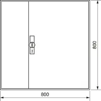 Hager ZB13S Zählerschrank, univers Z, 800x800x205 mm, Schutzklasse II, 180 Platzeinheiten