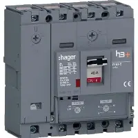 Hager HES041DC Leistungsschalter h3+ P160 TM ADJ 4P4D N0-100% 40A 70kA CTC