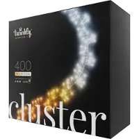 Twinkly LED-Cluster-Lichterkette, CCT, schwarz, 400-flg., 6m