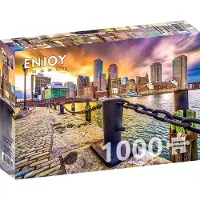 Enjoy Puzzle Puzzle, 1000 Teile – „Enjoy – Der Hafen von Boston in der Abenddämmerung“, USA