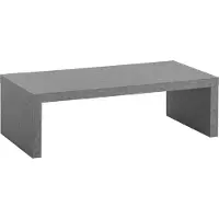 FineBuy Couchtisch 110x55x35 cm Grau Sofatisch Zeitlos Design Wohnzimmertisch Rechteckig Loungetisch Schlicht Kaffeetisch Groß