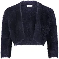 Vera Mont Bolero "Strickbolero mit Struktur", Damen, Gr. XL, blau (night sky), Obermaterial: 70% Polyamid PA. 19% Viskose CV. 11% Polyester PES., Strickjacken Bolero