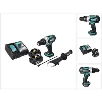 Makita DHP 458 RG Akku Schlagbohrschrauber 18 V 91 Nm + 2x Akku 6,0 Ah + Ladegerät