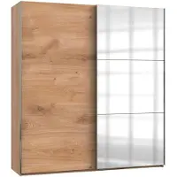 Wimex Schwebetürenschrank "Level by fresh to go", braun (plankeneichefarben), B:200cm H:216cm T:65cm, Schränke, Schwebetürenschrank