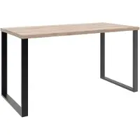 Wimex Schreibtisch "Home Desk", beige (schwarz, san remo eiche nachbildung), B:140cm H:75cm T:70cm, Tische, Schreibtisch, Mit Metallkufen, in 3 Breiten