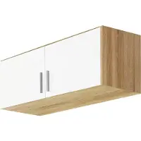 Rauch Schrankaufsatz "Celle", weiß (struktureichefarben hell, weiß hochglanz), B:91cm H:39cm T:54cm, Holzwerkstoff, Möbelaufsätze, Schrankaufsatz