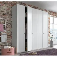 Wimex Kleiderschrank "New York, Wäscheschrank, Garderobe, Aufbewahrung", weiß, B:225cm H:236cm T:58cm, Schränke, Kleiderschrank, in vielen Breiten, individuelles Stauraumwunder, Höhe 208 oder 236cm