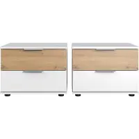 Wimex Nachtkonsole "Gibraltar", weiß (weiß, artisan, eiche, nachbildung), B:52cm H:40cm T:38cm, Holzwerkstoff, Sideboards, Nachtkonsole, in 2 Höhen, wahlweise im 2er Set