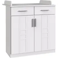 Wimex Wickelkommode "Borkum", weiß (weiß, weiß), B:91cm H:101cm T:75cm, Holzwerkstoff, Wickelkommoden, Wickelkommode, umbaubar zur Kommode