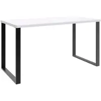 Wimex Schreibtisch "Home Desk", schwarz (schwarz, weiß), B:140cm H:75cm T:70cm, Tische, Schreibtisch, Mit Metallkufen, in 3 Breiten