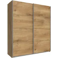 Wimex Schwebetürenschrank "Easy", braun (plankeneichefarben), B:135cm H:210cm T:65cm, Schränke, Schwebetürenschrank