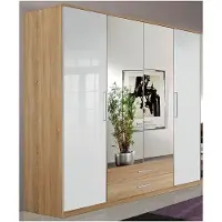 Wimex Kleiderschrank "Greven", weiß (struktureichefarben hell, hochglanz weiß), B:180cm H:199cm T:58cm, Schränke, Kleiderschrank