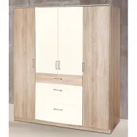 Wimex Kleiderschrank "Click", weiß (struktureichefarben hell, weiß), B:180cm H:199cm T:58cm, Schränke, Kleiderschrank, ohne Spiegel