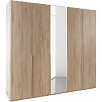 Wimex Kleiderschrank "New York", braun (struktureichefarben hell), B:225cm H:236cm T:58cm, Schränke, Kleiderschrank, INKLUSIVE Schubladeneinsatz und Einlegeböden