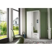 Wimex Kleiderschrank "Duo", weiß, B:90cm H:198cm T:58cm, Schränke, Kleiderschrank