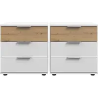 Wimex Nachtkonsole "Gibraltar", weiß (weiß, artisan, eiche, nachbildung), B:52cm H:56cm T:38cm, Holzwerkstoff, Sideboards, Nachtkonsole, in 2 Höhen, wahlweise im 2er Set