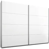 Rauch Schwebetürenschrank "Imposa", weiß (weiß, weiß hochglanz), B:226cm H:230cm T:62cm, Holzwerkstoff, Schränke, Schwebetürenschrank, mit Hochglanzfront