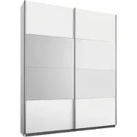 Rauch Schwebetürenschrank "Imposa", weiß (weiß, weiß hochglanz), B:136cm H:210cm T:62cm, Holzwerkstoff, Schränke, Schwebetürenschrank, mit Hochglanzfront