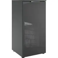 Wimex Kommode "Level36 C by fresh to go", grau (graphit, glas grau), B:41cm H:92cm T:41cm, Holzwerkstoff, Sideboards, Kommode, mit Glaselementen auf der Front, soft-close Funktion, 41cm breit