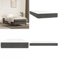 vidaXL Taschenfederkernmatratze Dunkelgrau 100x200x20 cm Samt - Taschenfederkern-Matratze - Taschenfederkern-Matratzen - Matratze - Schlafzimmermöbel
