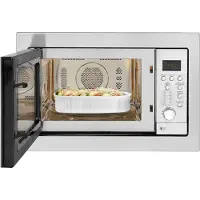 Exquisit Einbau-Mikrowelle EMW 2539.1 Hi | Heißluft & Grill | max. 2500 W | Garraum 25 l | Edelstahl-Glas Front