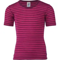Engel - Kinder Unterhemd S/S - Merinounterwäsche Gr 92 lila/rosa